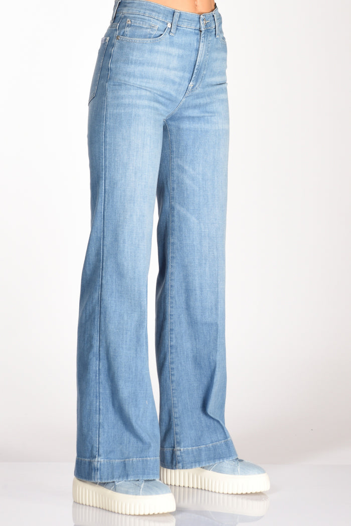 7 For All Mankind Jeans Dojo Blu Chiaro Donna - 4