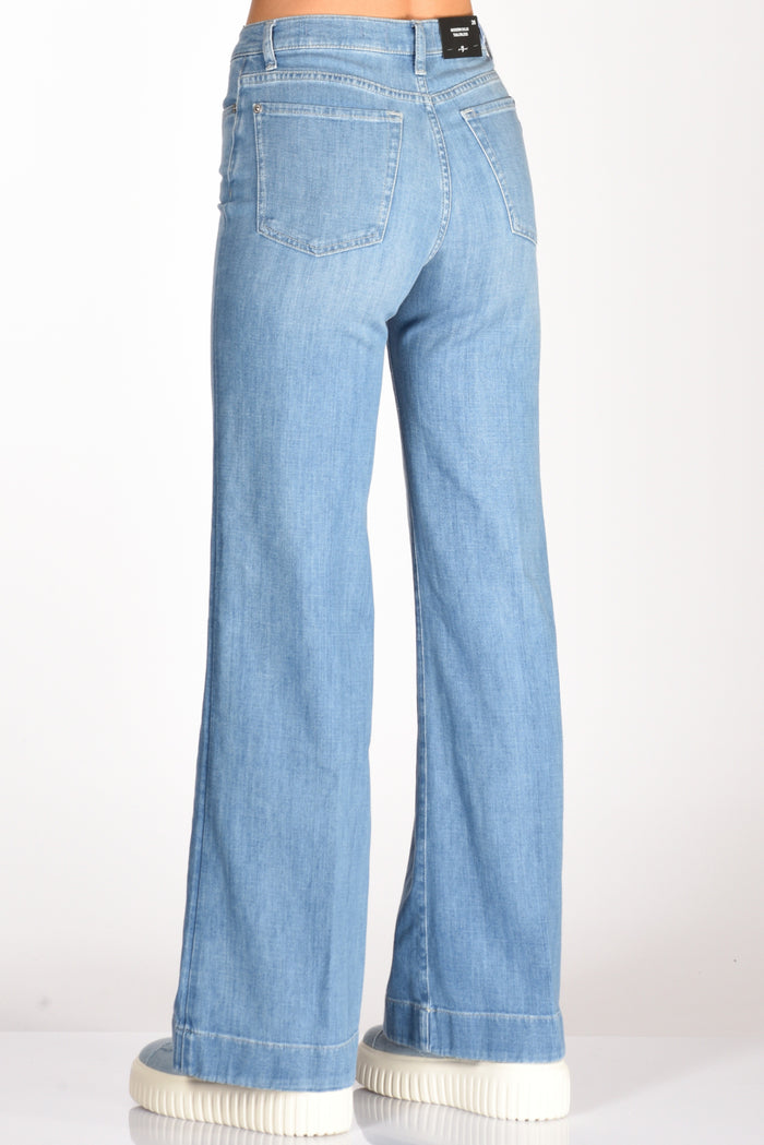 7 For All Mankind Jeans Dojo Blu Chiaro Donna - 6