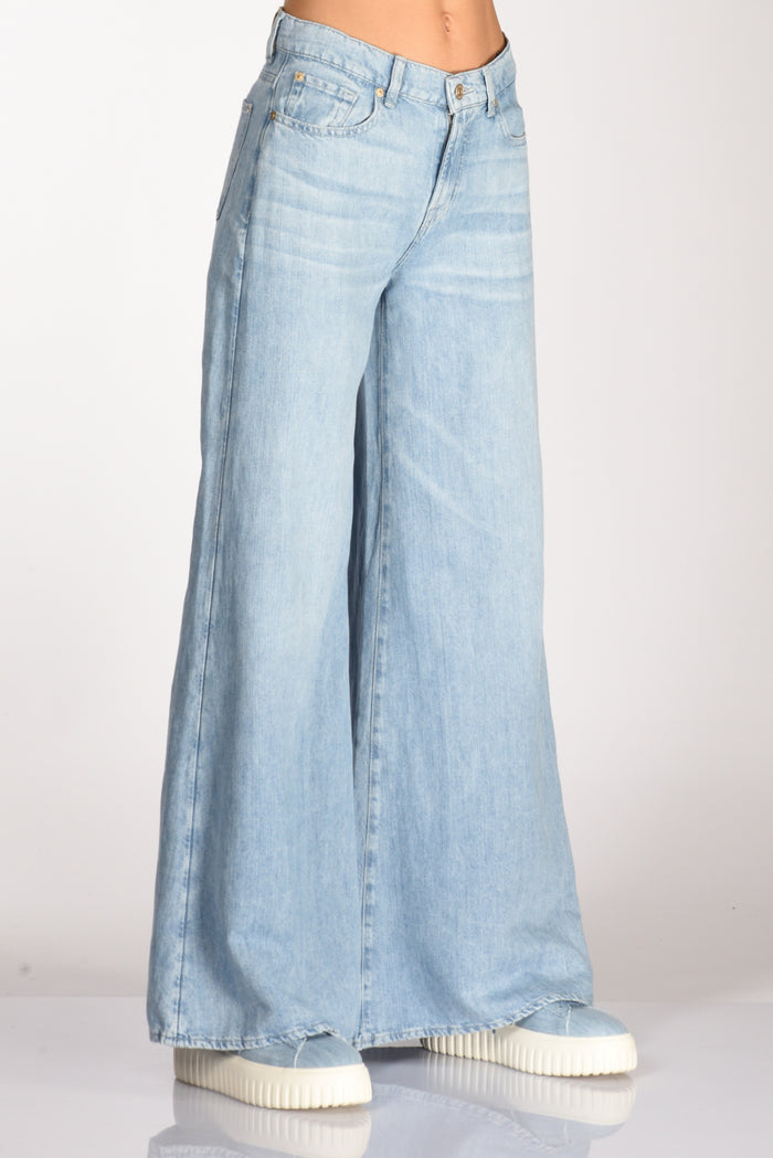 7 For All Mankind Jeans Kansas Blu Chiaro Donna - 5