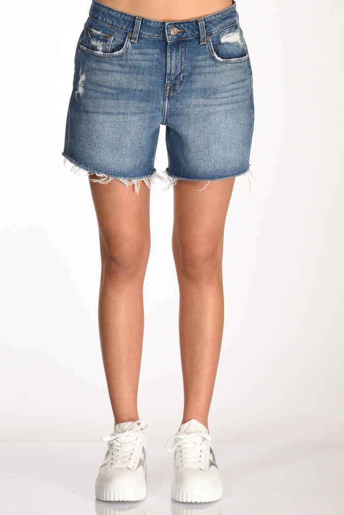 7 For All Mankind Shorts Monroe Blu Donna - 3