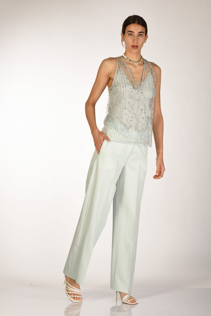 Forte Forte Pantaloni Azzurro Donna - 2
