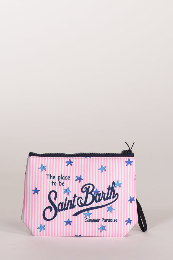 Mc2 Saint Barth Pochette Stampa Rosa/bianco Donna