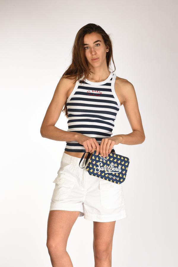 Mc2 Saint Barth Pochette Stampa Blu/giallo Donna-2