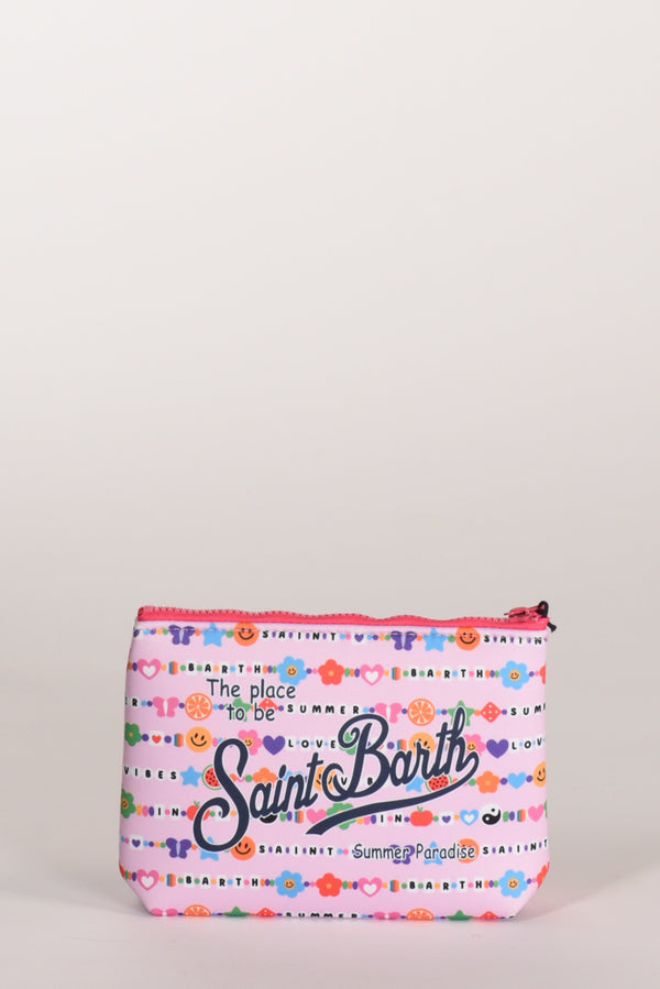 Mc2 Saint Barth Pochette Stampa Rosa/multicolor Donna