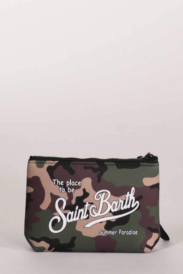 Mc2 Saint Barth Pochette Stampa Verde Donna