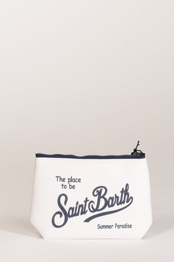 Mc2 Saint Barth Pochette Stampa Bianco/blu Donna