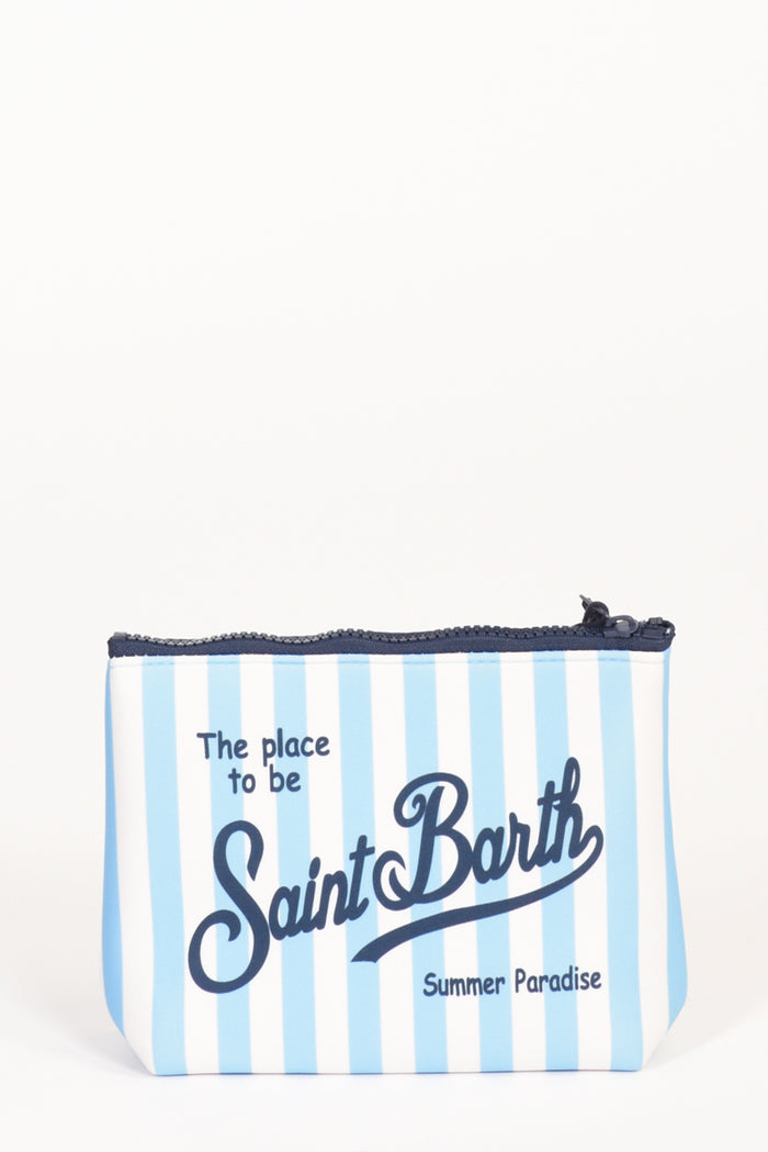 Mc2 Saint Barth Pochette Stampa Bianco/azzurro Donna - 1