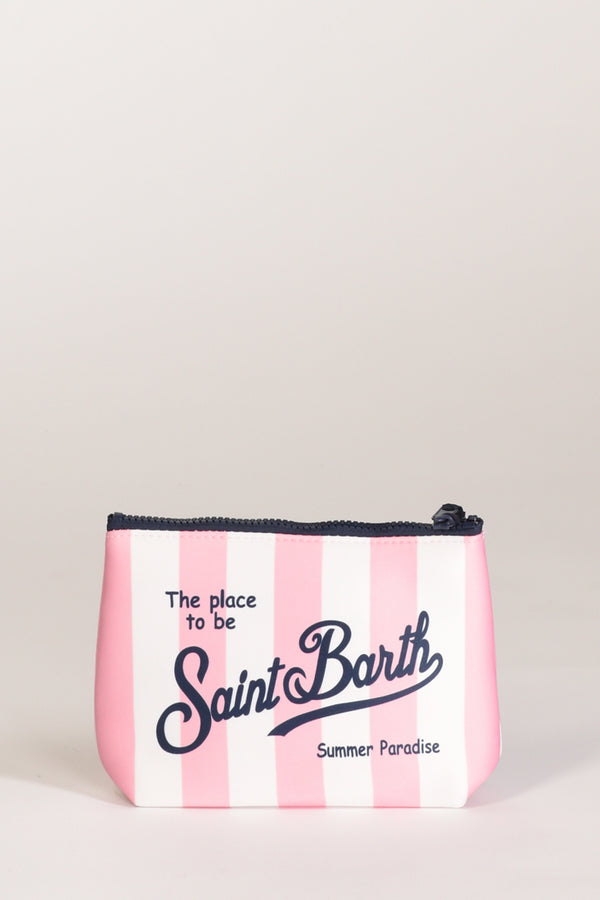 Mc2 Saint Barth Pochette Stampa Rosa/bianco Donna