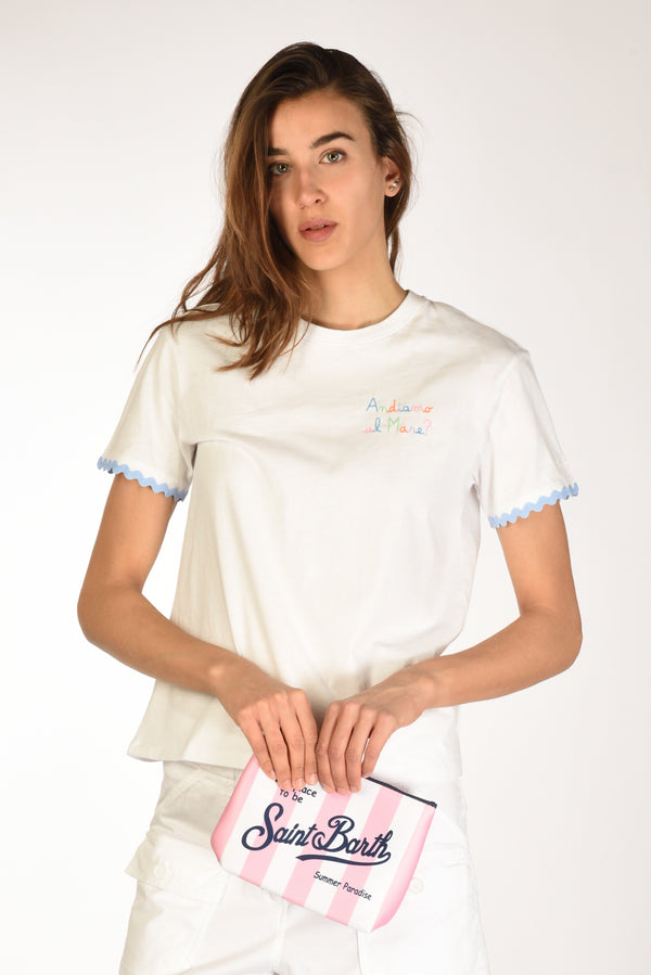 Mc2 Saint Barth Pochette Stampa Rosa/bianco Donna-2