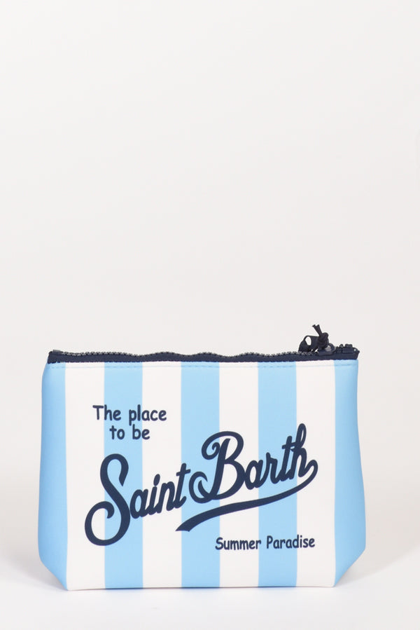Mc2 Saint Barth Pochette Stampa Azzurro/bianco Donna