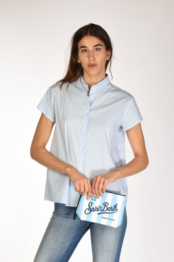 Mc2 Saint Barth Pochette Stampa Azzurro/bianco Donna-2