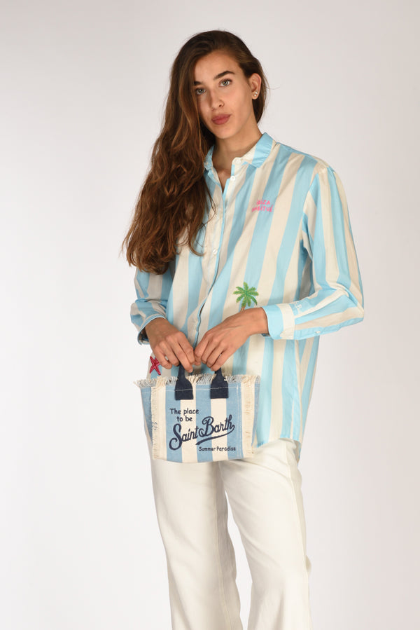 Mc2 Saint Barth Borsa Vanity Azzurro/bianco Donna-2