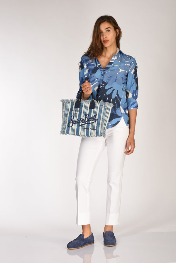 Mc2 Saint Barth Borsa Colette Blu/bianco Donna-2