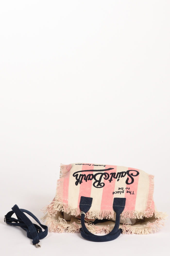 Mc2 Saint Barth Borsa Colette Rosa/bianco Donna - 6