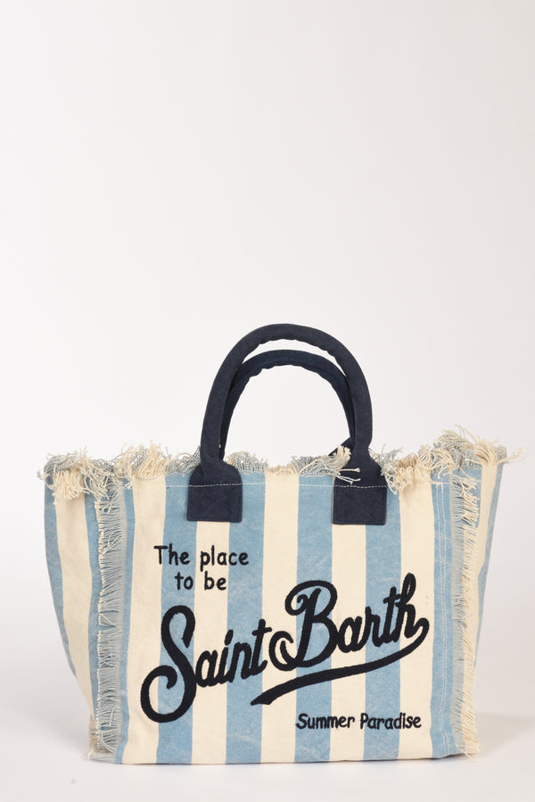 Mc2 Saint Barth Borsa Vanity Azzurro/bianco Donna