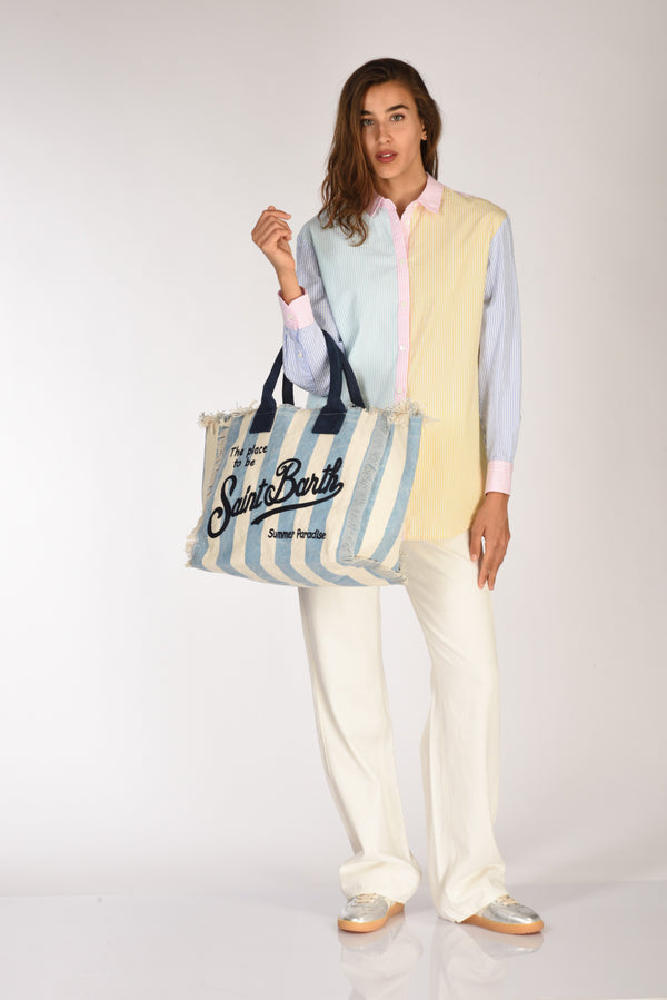 Mc2 Saint Barth Borsa Vanity Azzurro/bianco Donna-2
