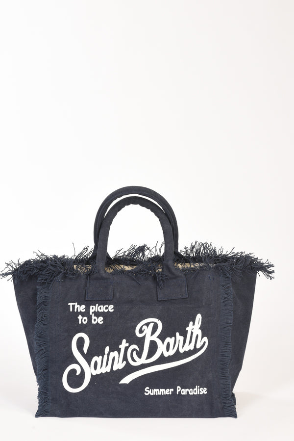 Mc2 Saint Barth Borsa Vanity Blu/bianco Donna
