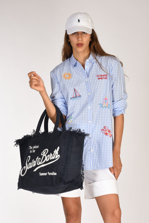 Mc2 Saint Barth Borsa Vanity Blu/bianco Donna-2
