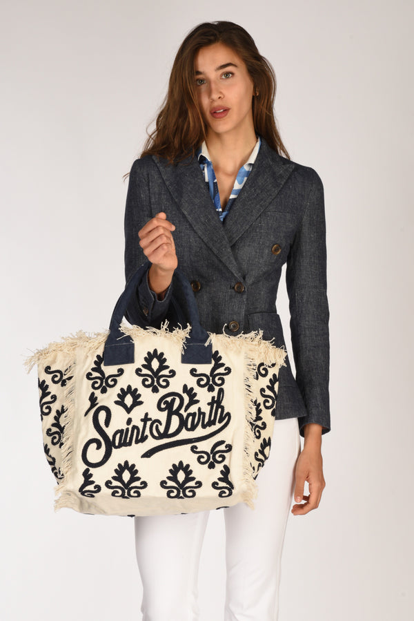 Mc2 Saint Barth Borsa Vanity Bianco/blu Donna-2