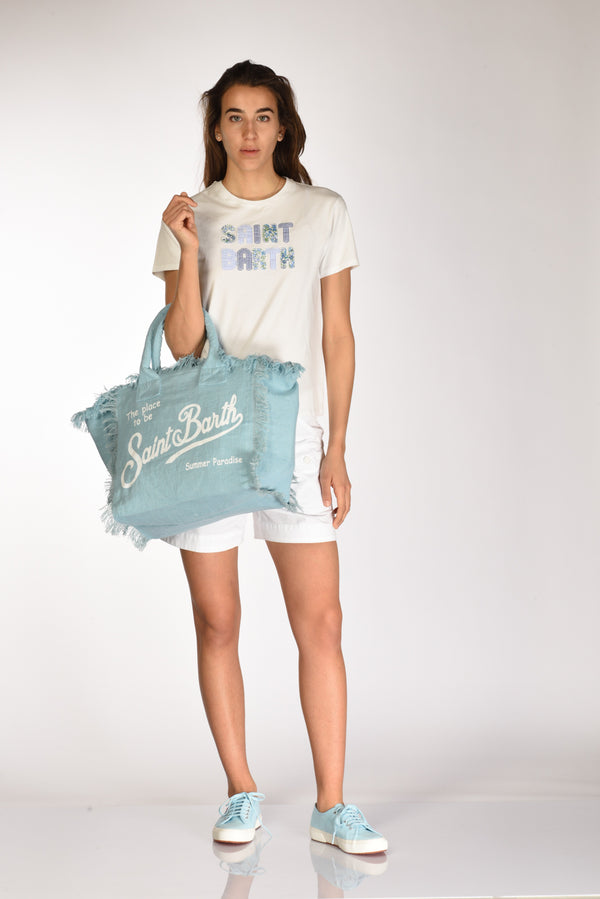 Mc2 Saint Barth Borsa Vanity Azzurro/bianco Donna-2