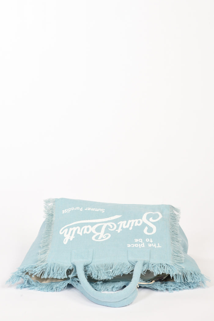 Mc2 Saint Barth Borsa Vanity Azzurro/bianco Donna - 6