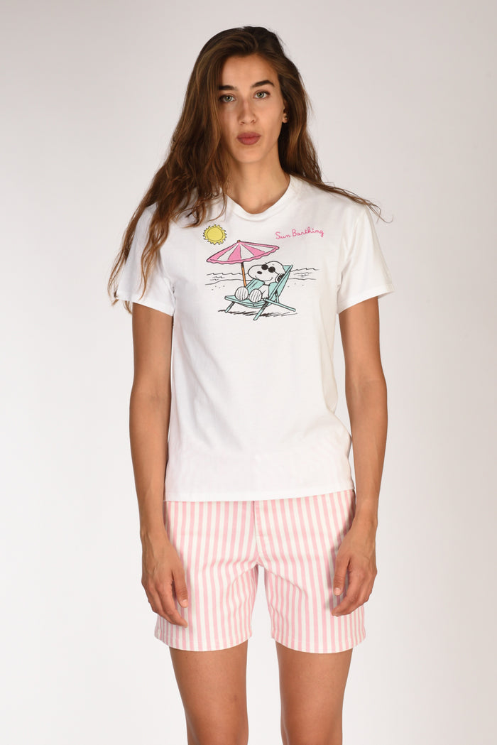 Mc2 Saint Barth Tshirt Emilie Bianco/multicolor Donna - 2