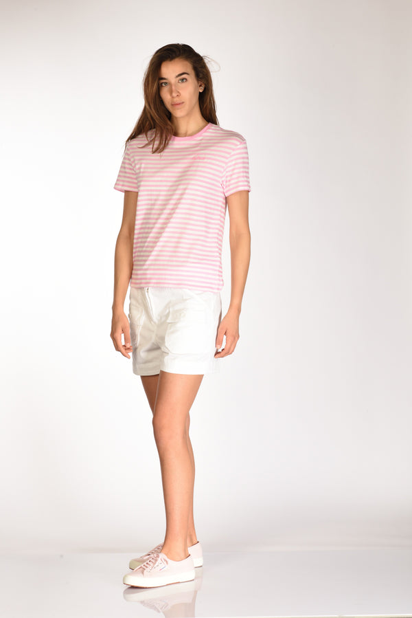 Mc2 Saint Barth Tshirt Emilie Rosa/bianco Donna-2