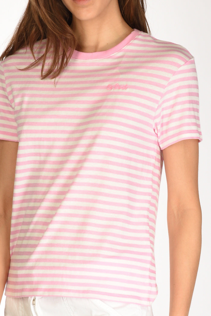 Mc2 Saint Barth Tshirt Emilie Rosa/bianco Donna - 3