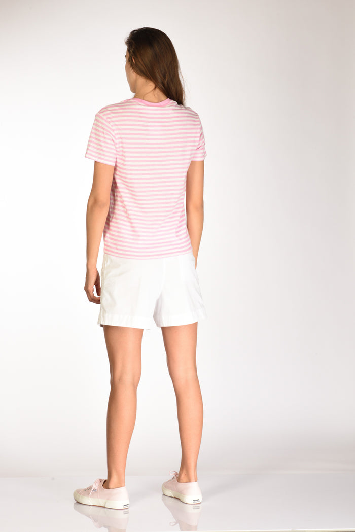 Mc2 Saint Barth Tshirt Emilie Rosa/bianco Donna - 4