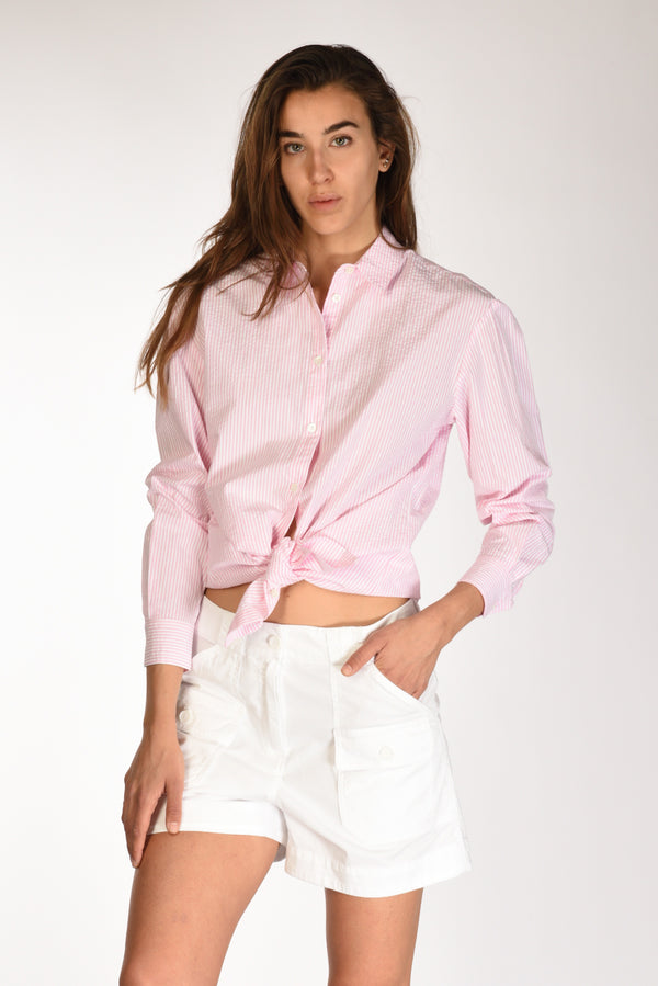 Mc2 Saint Barth Camicia Brigitte Rosa/bianco Donna-2