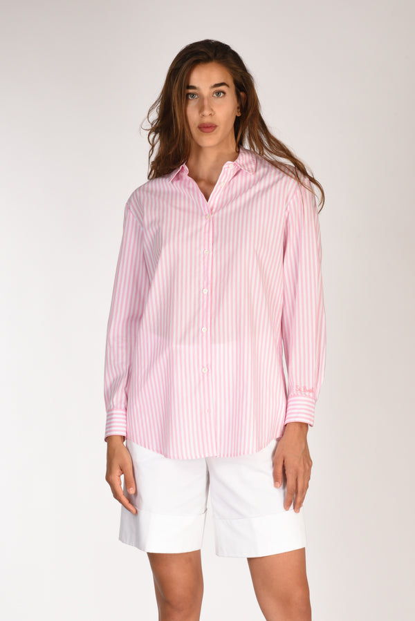 Mc2 Saint Barth Camicia Brigitte Rosa/bianco Donna-2
