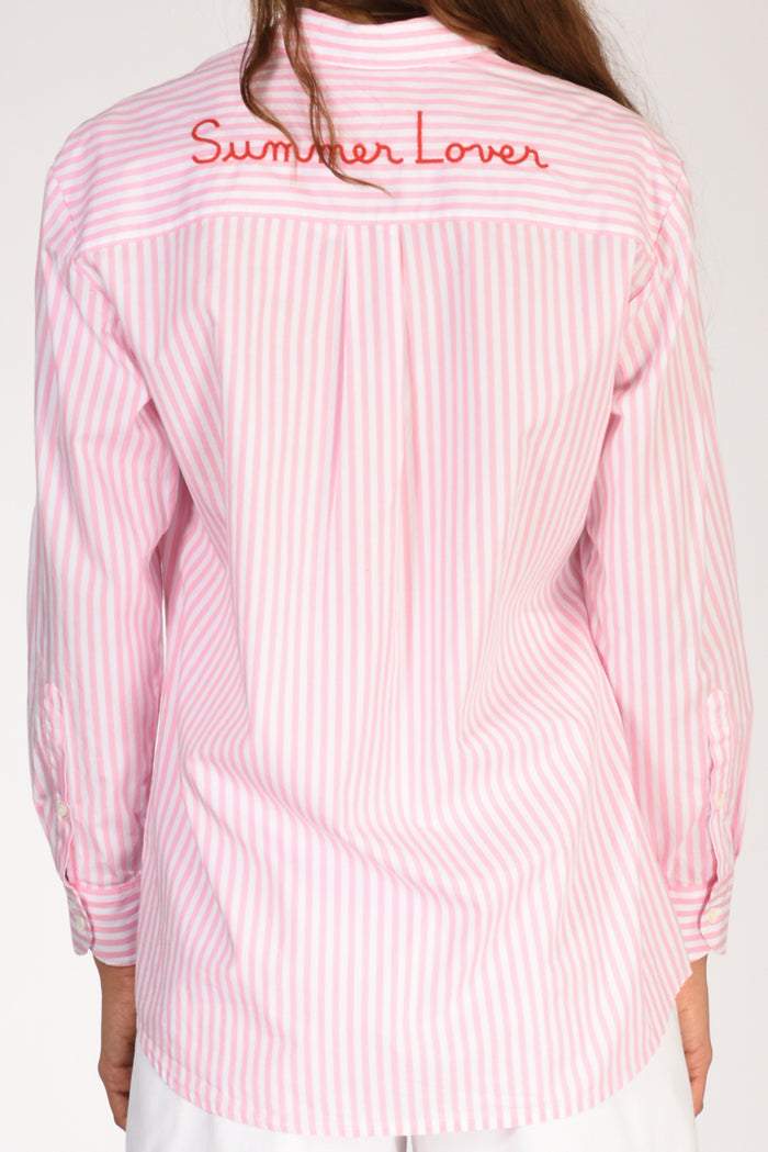 Mc2 Saint Barth Camicia Brigitte Rosa/bianco Donna - 4