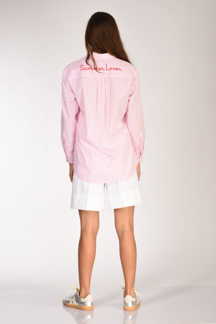 Mc2 Saint Barth Camicia Brigitte Rosa/bianco Donna - 5