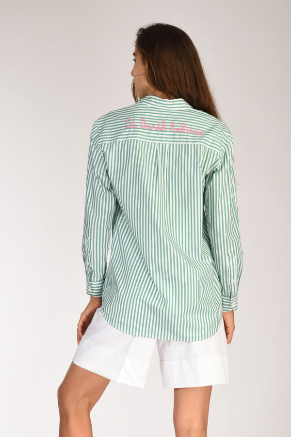 Mc2 Saint Barth Camicia Brigitte Verde/rosa/bianco Donna