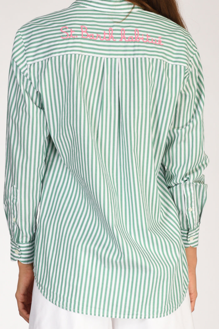 Mc2 Saint Barth Camicia Brigitte Verde/rosa/bianco Donna - 4