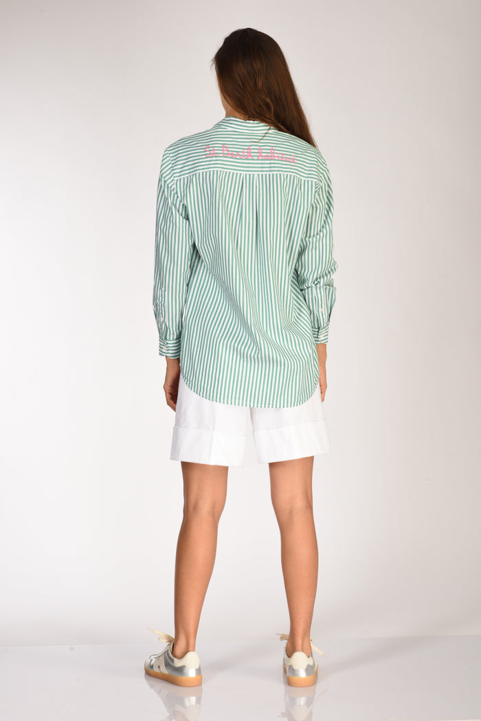 Mc2 Saint Barth Camicia Brigitte Verde/rosa/bianco Donna - 5
