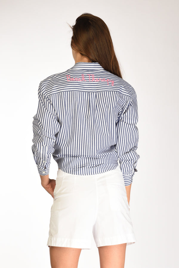Mc2 Saint Barth Camicia Brigitte Blu/bianco Donna