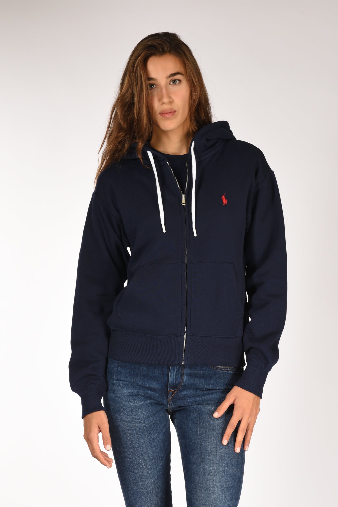 Polo Ralph Lauren Felpa Cappuccio Blu Donna