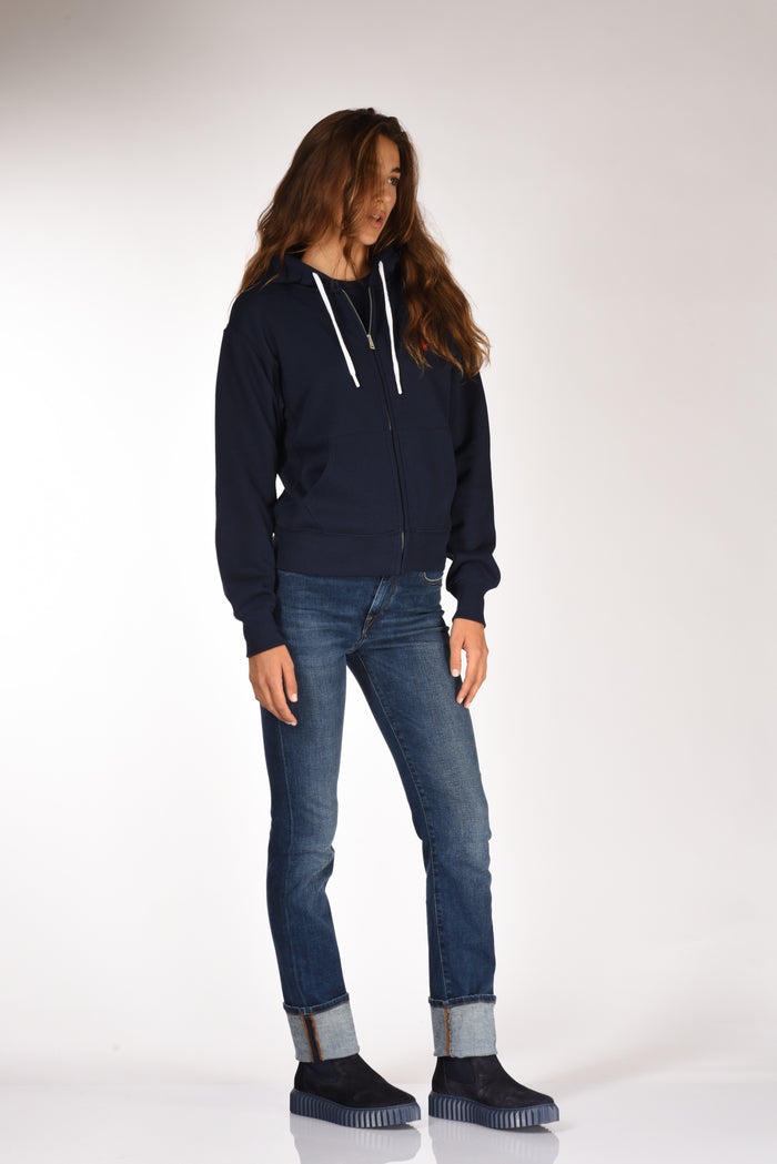 Polo Ralph Lauren Felpa Cappuccio Blu Donna - 4