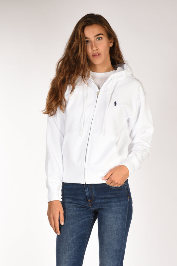 Polo Ralph Lauren Felpa Cappuccio Bianco Donna