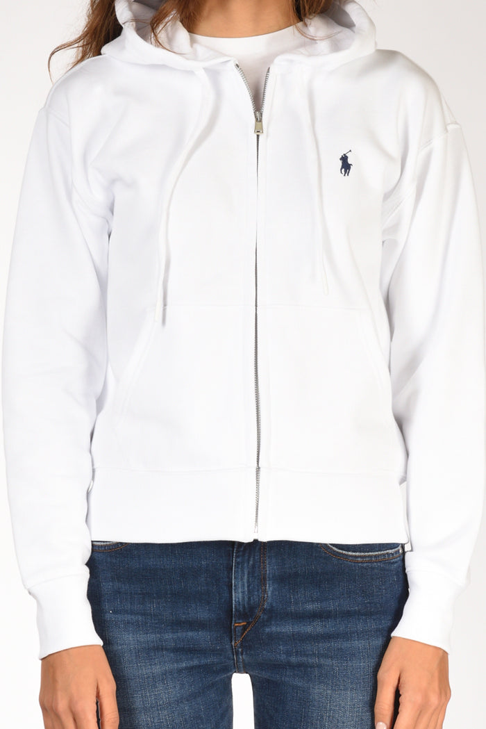 Polo Ralph Lauren Felpa Cappuccio Bianco Donna - 3