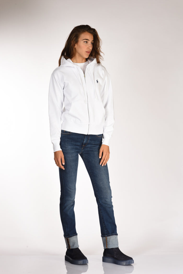 Polo Ralph Lauren Felpa Cappuccio Bianco Donna - 4