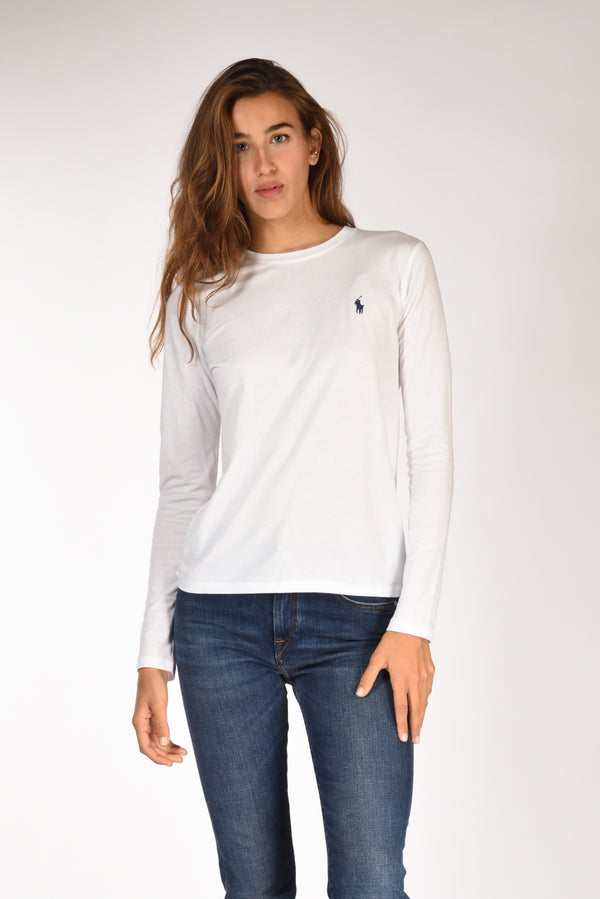 Polo Ralph Lauren T-shirt M/l Bianco Donna