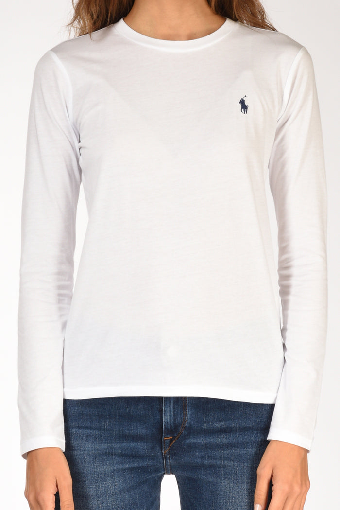 Polo Ralph Lauren T-shirt M/l Bianco Donna - 3