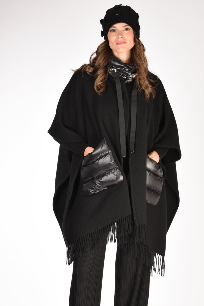 Herno Poncho Warmy Nero Donna - 1