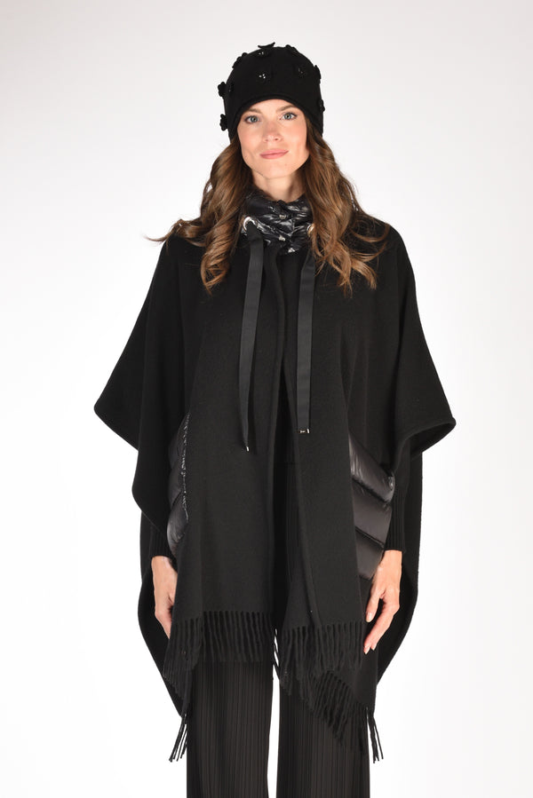 Herno Poncho Warmy Nero Donna-2