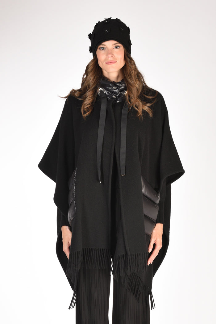 Herno Poncho Warmy Nero Donna - 2