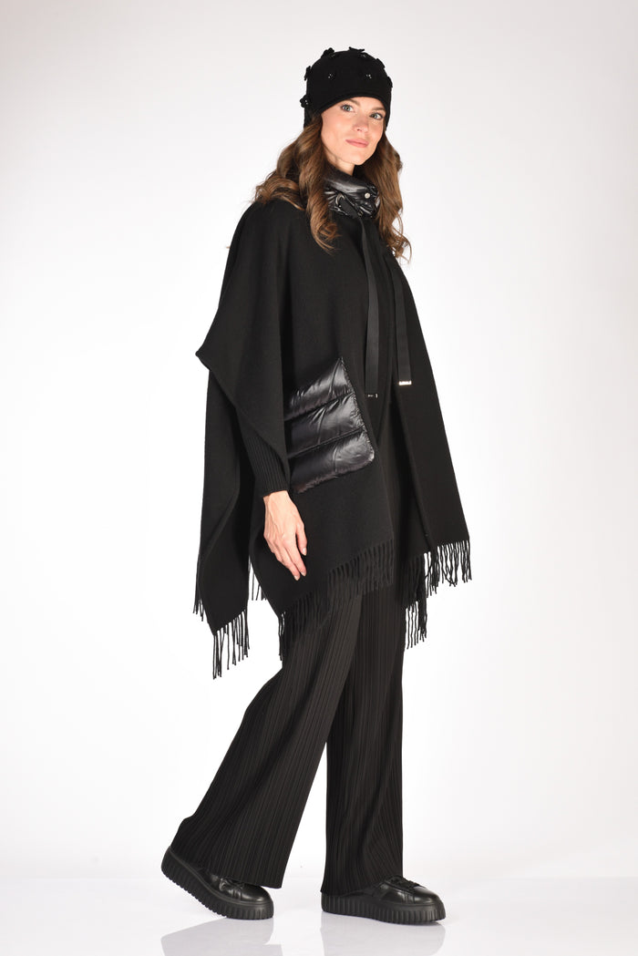 Herno Poncho Warmy Nero Donna - 4
