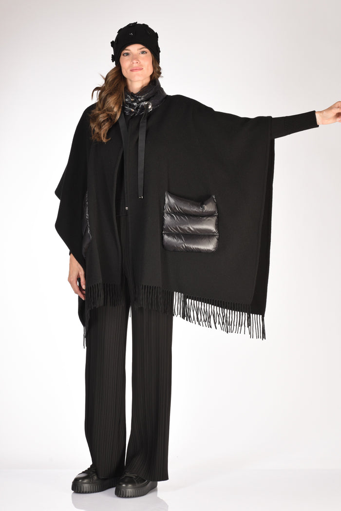 Herno Poncho Warmy Nero Donna - 6