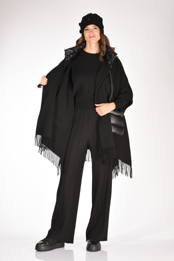 Herno Poncho Warmy Nero Donna - 7